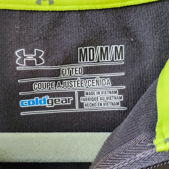 Under Armour 1/4 Zip Polyester Coldgear Compression Athletic Shirt | Men Size M - Picture 8 of 9